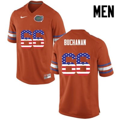 Men's Florida Gators #66 Nick Buchanan NCAA Nike Orange USA Flag Fashion Authentic Stitched College Football Jersey IJR8562UA